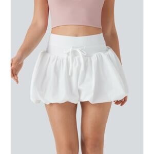 NWT Halara High Waisted Drawstring Casual Bubble Shorts Casual Active Babydoll S